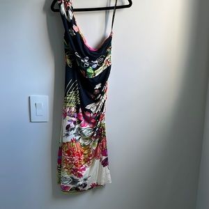 Floral one shoulder dress